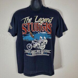 VTG 1990 Sturgis 50th Anniversary Motorcycle Rally T-Shirt XL Single Stitch USA